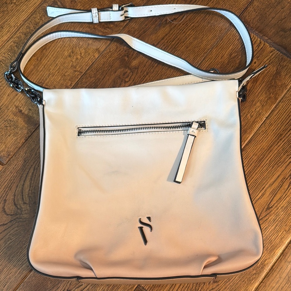 Simply Vera Vera Wang Cream Shoulder Bag with Silver Accents